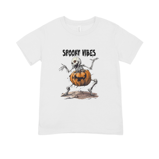 Spooky Vibes Skeleton Pumpkin Tee